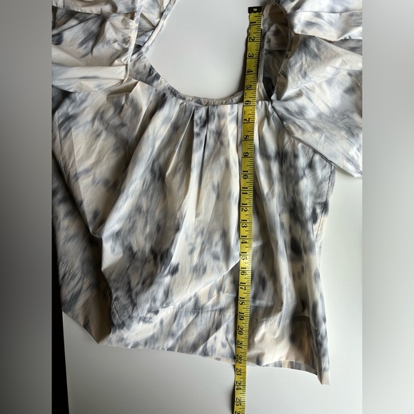 REBECCA TAYLOR Whisper Rose Tulip Puff Sleeve Top Size 10 - Picture 6 of 16